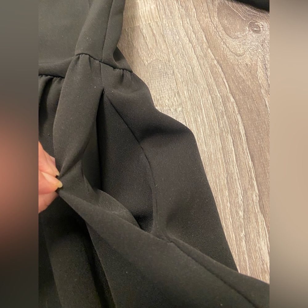Tuckernuck Black Stretch Crepe Royal Shirt Dress 3/4 Sleeves- Small - Picture 15 of 16
